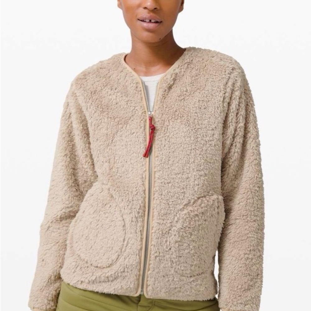 Lululemon Oh So Sherpa Full Zip Trench Jacket Size 8